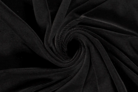 Nieuwe stoffen - Polyester stof - fluweel stof - zwart - 18079-069