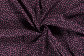 Paarse stoffen - Viscose stof - borken crepe print - paars - 18085-043