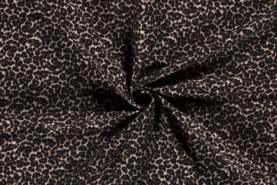 Stoffe - Viscose stof - stretch gabarine panterprint - beige - 18071-052