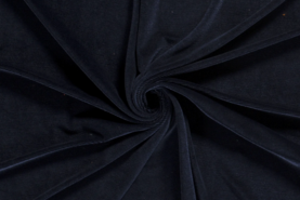 Marineblau - Polyester stof - fluweel - marine - 18079-008