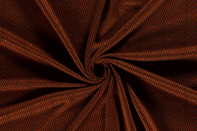 Oranje stoffen - Tricot stof - jersey visgraat - terra - 18106-056