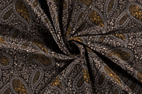 Stoffe - Tricot stof - paisley - groen - 18133-127
