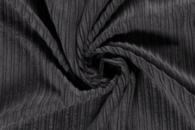  85% polyester,15% elastan stoffen - Ribcord stof - grof - grijs - 18151-068