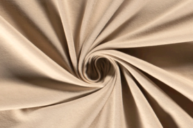 95% katoen, 5% elastan stoffen - Tricot stof - beige - 18490-052