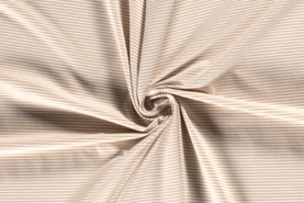 Gestreepte stoffen - Tricot stof - gestreept - beige - 18489-052