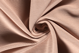 Katoen, polyester, elastan stoffen - Tricot stof - ottoman ribbel - lichtroze - 18493-111