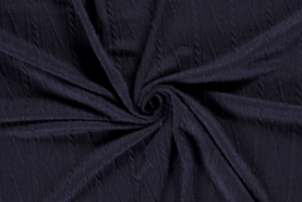 Gestreifte - Gebreide stof - heavy knit - marineblauw - 18027-008