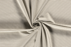 Gestreepte stoffen - Tricot stof - gestreept - kaki - 18489-026