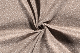 Decoratie en aankleding stoffen - Katoen stof - hydrofielstof bloemen - beige - 19296-052