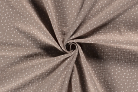 Decoratie en aankleding stoffen - Katoen stof - hydrofielstof dots - beige - 19294-052