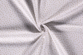Decoratie en aankleding stoffen - Katoen stof - hydrofielstof dots - wit beige - 19294-050