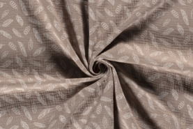 Aankleedkussen stoffen - Katoen stof - hydrofielstof veren - beige - 19295-052