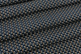 Retro stoffen - Viscose stof - retro - grijs/blauw - 19331-670