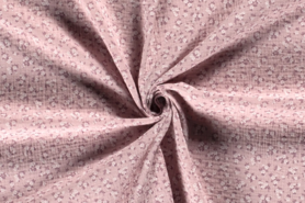Babykleding stoffen - Katoen stof - hydrofielstof bloemen - roze - 19296-012