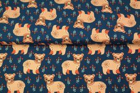 Jersey - Jersey Stoff - Bären - blau - 20628-09