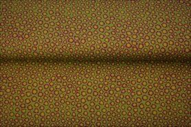 Legging stoffen - Tricot stof - bloemen - groen - 20621-08