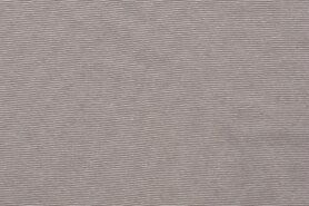 KC - Quality stoffen - Tricot stof - gestreept - taupe - KC3009-154