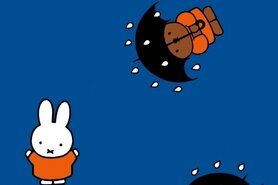 Tafelkleed stoffen - Geplastificeerd katoen stof - Nijntje Miffy met coating - kobaltblauw - 661501-82