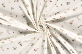 Bloemen motief stoffen - Tricot stof - bedrukt bloemen - gebroken wit - 19459-051