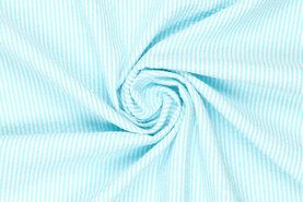 Nieuwe stoffen - Katoen stof - seersucker stripe - blauw - 0951-660