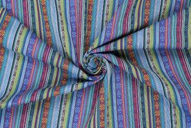 200gr/M² - Polyester stof - mexico - blauw - 0904-660