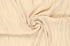 Elfenbein - Polyester stof - crincle fendutti - naturel - 19600-095