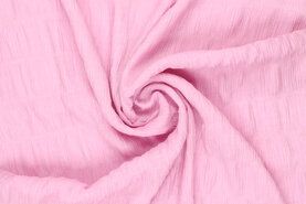 Tencel - Polyester stof - crincle fendutti - roze - 19600-880