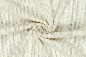 Diverse merken stoffen - Gebreide stof - gebreid wafel - naturel - 20/3995-001