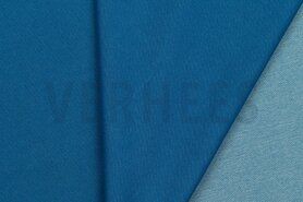 Katoen, polyester, elastan stoffen - Spijkerstof - petrol - 20/2530-007