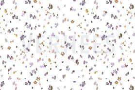 Paarse stoffen - Tricot stof - digitaal dots - lavendel - 20/6727-024