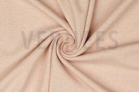 Katoen, polyester, elastan stoffen - Tricot stof - recycled cotton - lichtroze - 20/9989-011