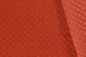 Oranje stoffen - Doorgestikte stof - Hydrofiel gewatteerd gouden stipjes - brique - 16540-156