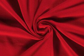 Rode stoffen - Katoen stof - pique polostof - rood - 19500-015