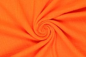 Voorjaar stoffen - Katoen stof - hydrofielstof uni - oranje - 0800-456