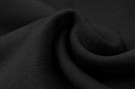 Polyester stoffen - Polyester stof - mantelstof eloy - zwart - 0329-999