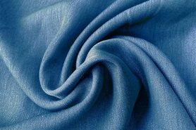 Viscose en polyester stoffen - Spijkerstof - denim satin - blauw - 0930-693