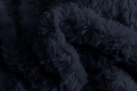 Fur bont stoffen - Bont stof - donkerblauw - 0755-600