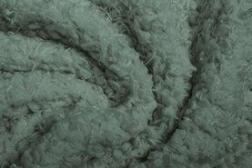 Gilet stoffen - Bont stof - teddy fluffy - groen - 11607-320