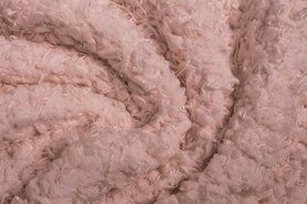 Fur bont stoffen - Bont stof - teddy fluffy - roze - 11607-534