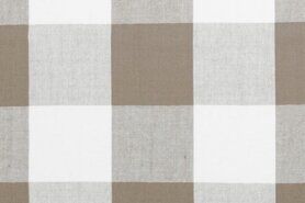 Tischdecke - Baumwolle - Karo - beige - 0415-170