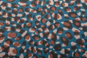 Uitverkoop - Polyester stof - travel scatchy dots - blauw - 16500-690