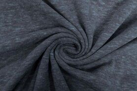 KnipIdee stoffen - Tricot stof - cotton melange - blauw - 0525-695