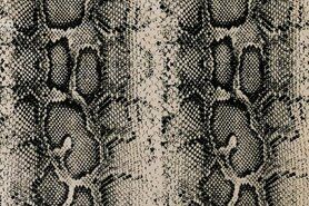 Katoen, polyester, elastan stoffen - Tricot stof - snake - beige - 15572-090