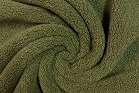Decoratiestoffen - Bont stof - teddy - groen - 416052-729