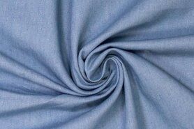 Jeans blauwe stoffen - Katoen stof - chambray - jeansblauw - 997125-801