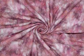 Viscose stoffen - Viscose stof - lyocell digitaal art - roze - 923916-10