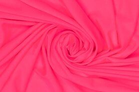 82% nylon, 18% elastan - Tricot stof - shine - neon roze - 794208-651