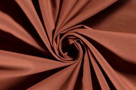 Rode stoffen - Katoen stof - poplin - roodhout - 18496-014