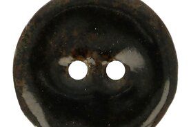 Knopen - Knoop kokos gemailleerd glitter zwart 33.75mm 5611-000