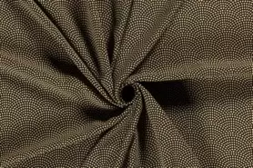Abstract stoffen - Viscose stof - poplin bedrukt abstract - zwart - 19670-069